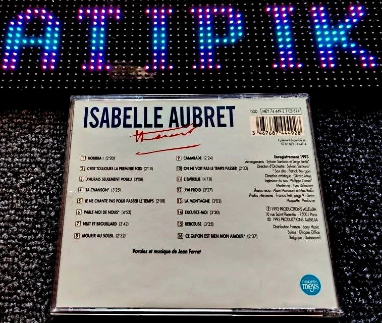 ✊ Isabelle Aubret Chante Ferrat - CD Très Rare - Disque Meys ✋ – photo 2